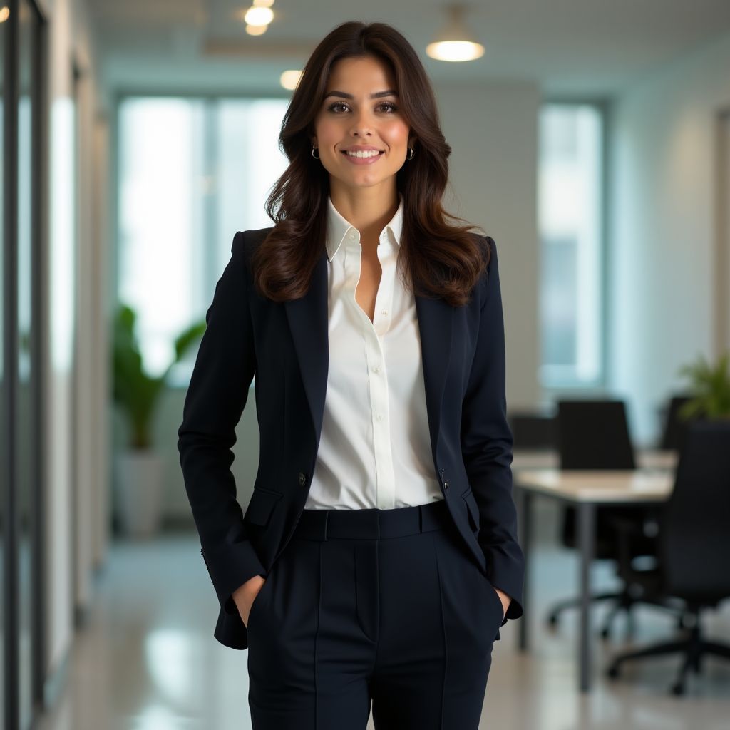 Empresaria con flota de vehículos